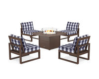 Thumbnail for Trex Eastport Modular 5-Piece Deep Seating Set with Square Fire Pit Table