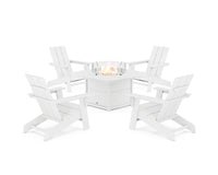 Thumbnail for Trex Eastport Modern Adirondack 5-Piece Set with Yacht Club Fire Pit Table