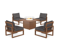 Thumbnail for Trex Eastport Modular 5-Piece Deep Seating Set with Yacht Club Fire Pit Table