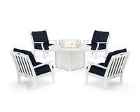 Thumbnail for Trex Yacht Club 5-Piece Deep Seating Set with Round Fire Pit Table