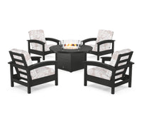 Thumbnail for Trex Rockport 5-Piece Deep Seating Set with Round Fire Pit Table