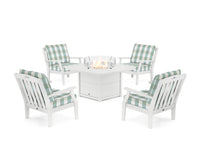 Thumbnail for Trex Yacht Club 5-Piece Deep Seating Set with Fire Pit Table