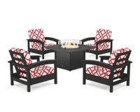 Thumbnail for Trex Rockport 5-Piece Deep Seating Set with Square Fire Pit Table
