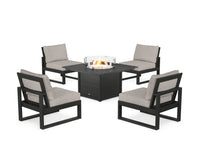 Thumbnail for Trex Eastport Modular 5-Piece Deep Seating Set with Square Fire Pit Table