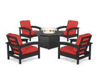 Thumbnail for Trex Rockport 5-Piece Deep Seating Set with Round Fire Pit Table