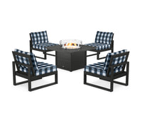Thumbnail for Trex Eastport Modular 5-Piece Deep Seating Set with Square Fire Pit Table