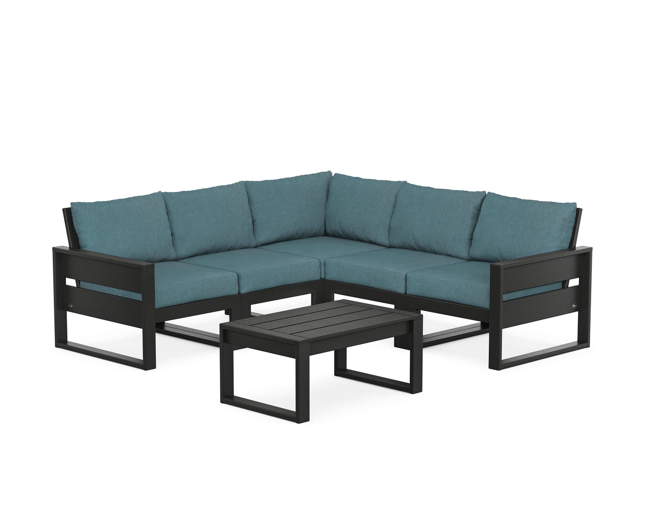 Trex Eastport 6-Piece Deep Seating Sectional + Coffee Table Set