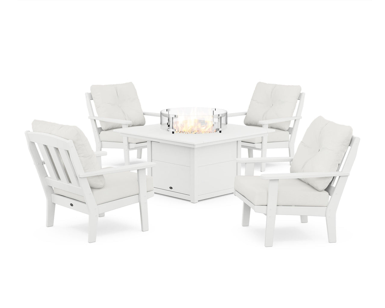 Trex Cape Cod 5-Piece Deep Seating Set with Fire Pit Table