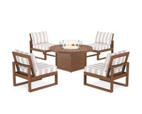 Thumbnail for Trex Eastport Modular 5-Piece Deep Seating Set with Round Fire Pit Table