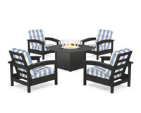 Thumbnail for Trex Rockport 5-Piece Deep Seating Set with Yacht Club Fire Pit Table