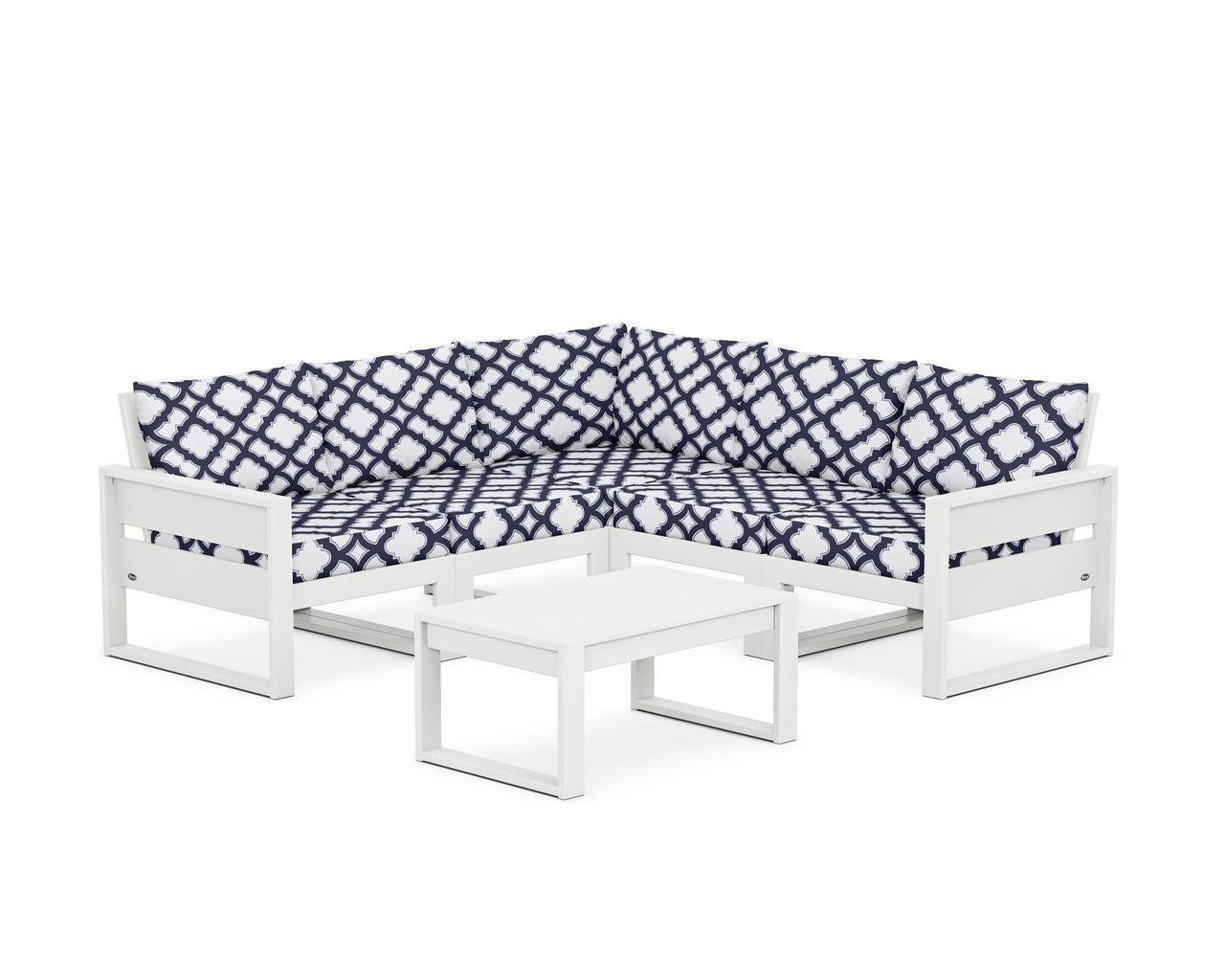 Trex Eastport 6-Piece Deep Seating Sectional + Coffee Table Set