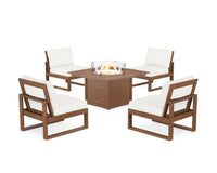 Thumbnail for Trex Eastport Modular 5-Piece Deep Seating Set with Square Fire Pit Table