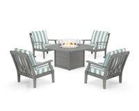Thumbnail for Trex Yacht Club 5-Piece Deep Seating Set with Fire Pit Table