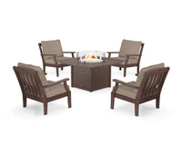 Thumbnail for Trex Yacht Club 5-Piece Deep Seating Set with Square Fire Pit Table