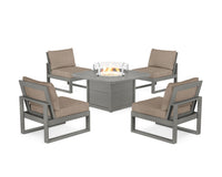 Thumbnail for Trex Eastport Modular 5-Piece Deep Seating Set with Yacht Club Fire Pit Table