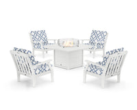 Thumbnail for Trex Yacht Club 5-Piece Deep Seating Set with Square Fire Pit Table