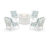 Thumbnail for Trex Yacht Club 5-Piece Deep Seating Set with Fire Pit Table