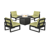 Thumbnail for Trex Eastport Modular 5-Piece Deep Seating Set with Round Fire Pit Table