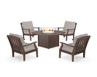 Thumbnail for Trex Yacht Club 5-Piece Deep Seating Set with Fire Pit Table