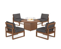 Thumbnail for Trex Eastport Modular 5-Piece Deep Seating Set with Round Fire Pit Table