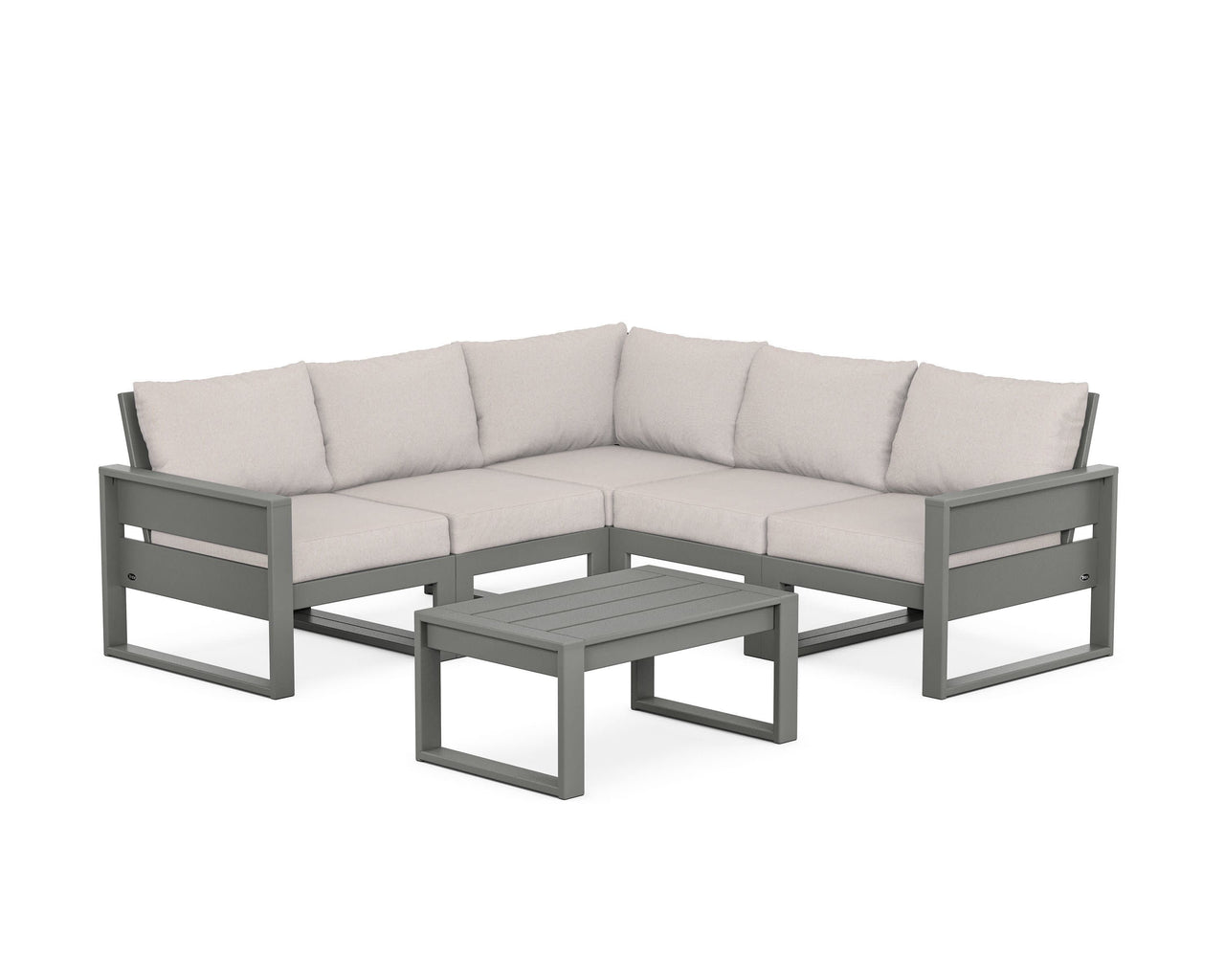 Trex Eastport 6-Piece Deep Seating Sectional + Coffee Table Set