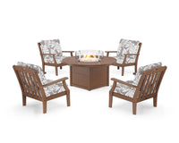 Thumbnail for Trex Yacht Club 5-Piece Deep Seating Set with Round Fire Pit Table
