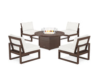 Thumbnail for Trex Eastport Modular 5-Piece Deep Seating Set with Round Fire Pit Table