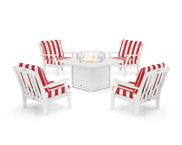 Thumbnail for Trex Yacht Club 5-Piece Deep Seating Set with Fire Pit Table