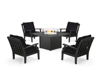 Thumbnail for Trex Yacht Club 5-Piece Deep Seating Set with Square Fire Pit Table