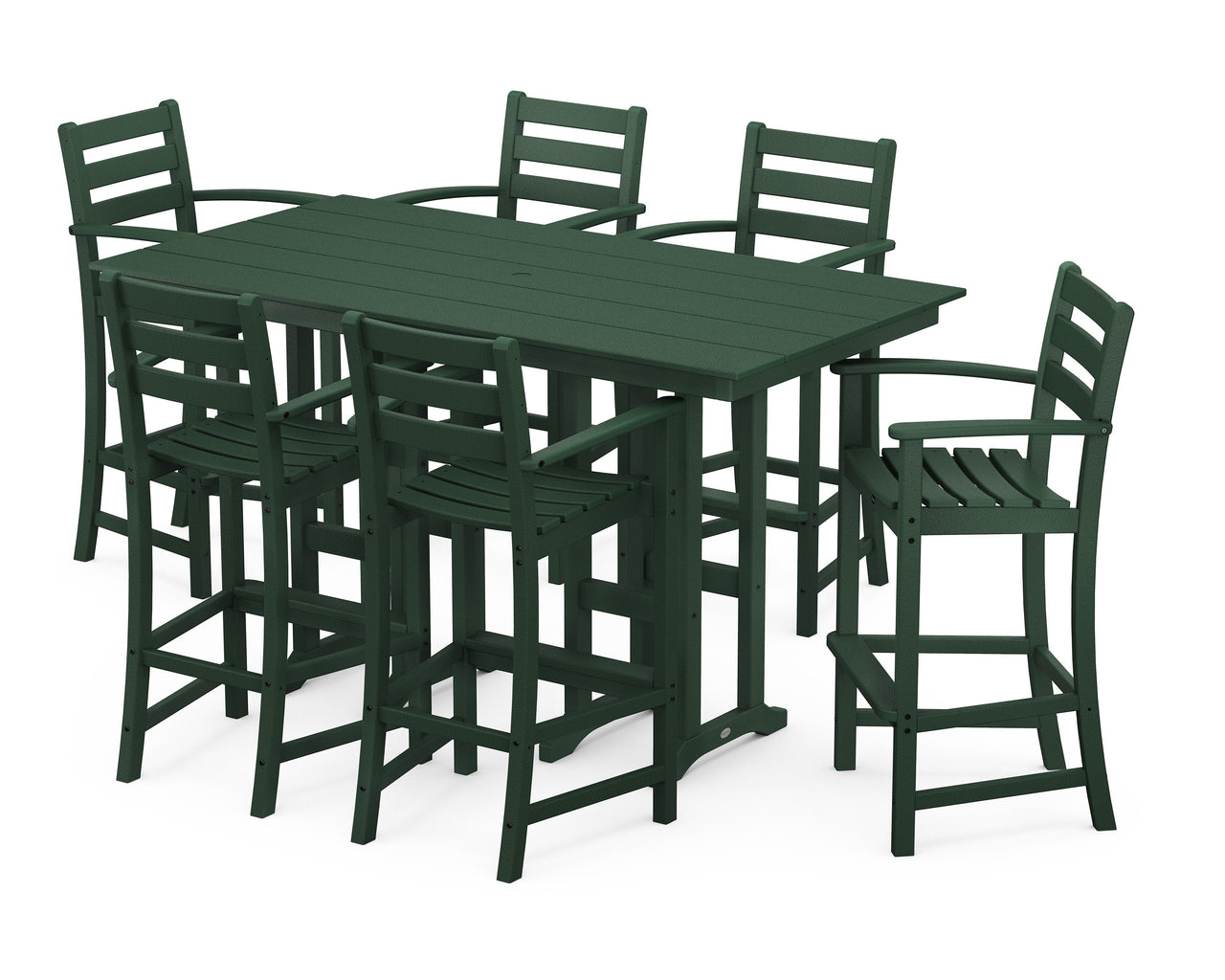 Trex Monterey Bay 7-Piece Farmhouse Arm Chair Bar Set