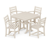 Thumbnail for Trex Monterey Bay 5-Piece Farmhouse Trestle Arm Chair Dining Set - Sand Castle