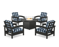 Thumbnail for Trex Rockport 5-Piece Deep Seating Set with Round Fire Pit Table