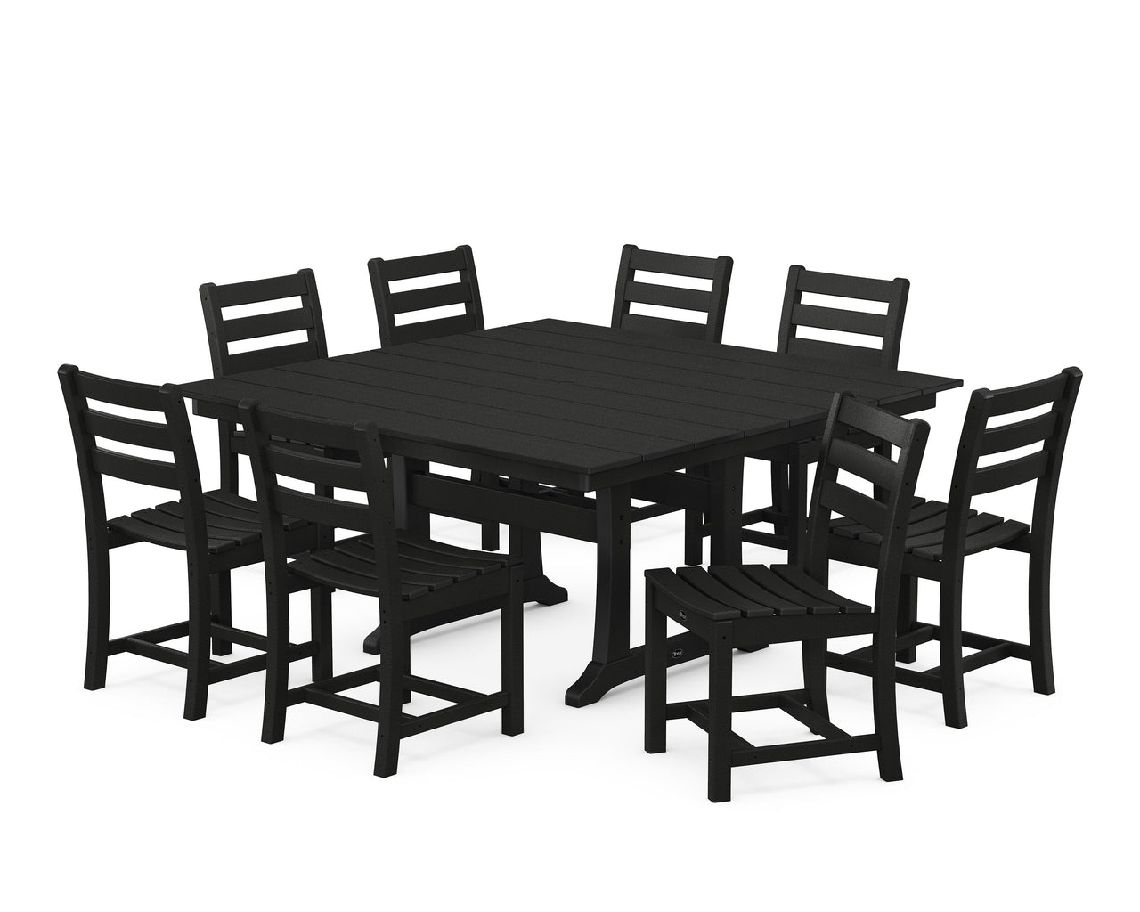 Trex Monterey Bay 9-Piece Farmhouse Trestle Dining Set