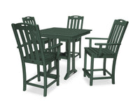 Thumbnail for Trex Yacht Club 5-Piece Farmhouse Trestle Arm Chair Counter Set