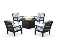 Thumbnail for Trex Yacht Club 5-Piece Deep Seating Set with Round Fire Pit Table