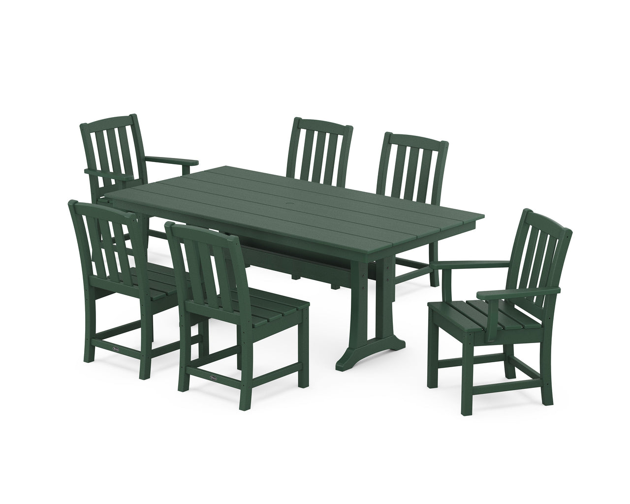 Trex Cape Cod 7-Piece Farmhouse Dining Set with Trestle Legs