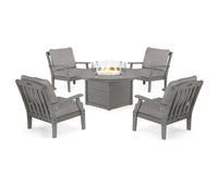 Thumbnail for Trex Yacht Club 5-Piece Deep Seating Set with Round Fire Pit Table