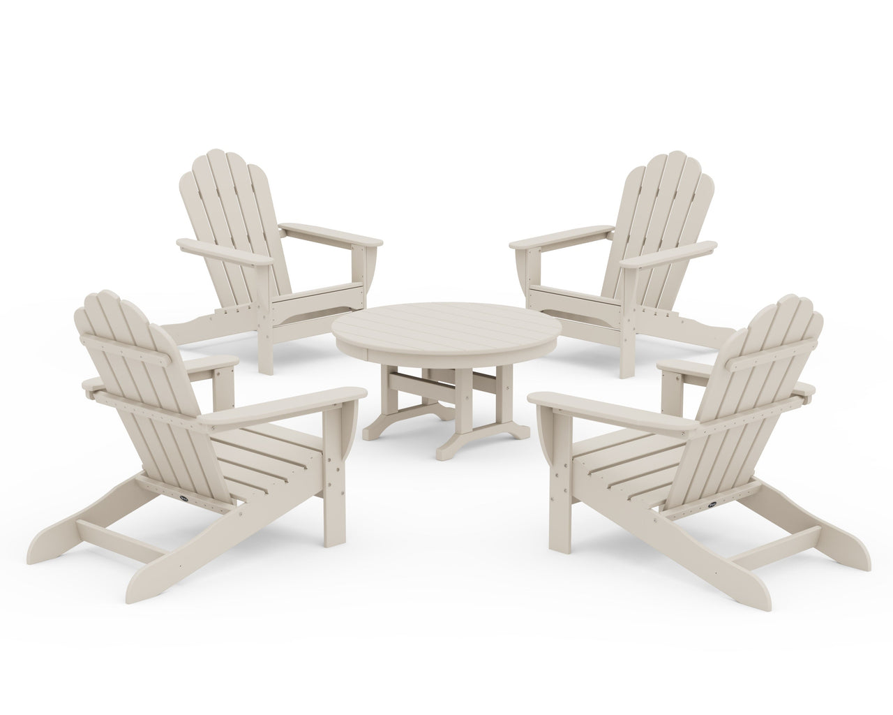 Trex 5-Piece Monterey Bay Oversized Adirondack Chair Conversation Group - Sand Castle