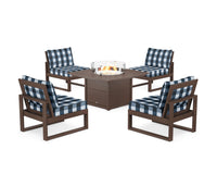 Thumbnail for Trex Eastport Modular 5-Piece Deep Seating Set with Square Fire Pit Table