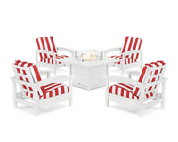 Thumbnail for Trex Rockport 5-Piece Deep Seating Set with Square Fire Pit Table