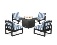 Thumbnail for Trex Eastport Modular 5-Piece Deep Seating Set with Square Fire Pit Table