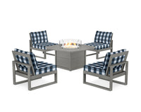 Thumbnail for Trex Eastport Modular 5-Piece Deep Seating Set with Yacht Club Fire Pit Table