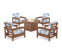 Thumbnail for Trex Rockport 5-Piece Deep Seating Set with Round Fire Pit Table