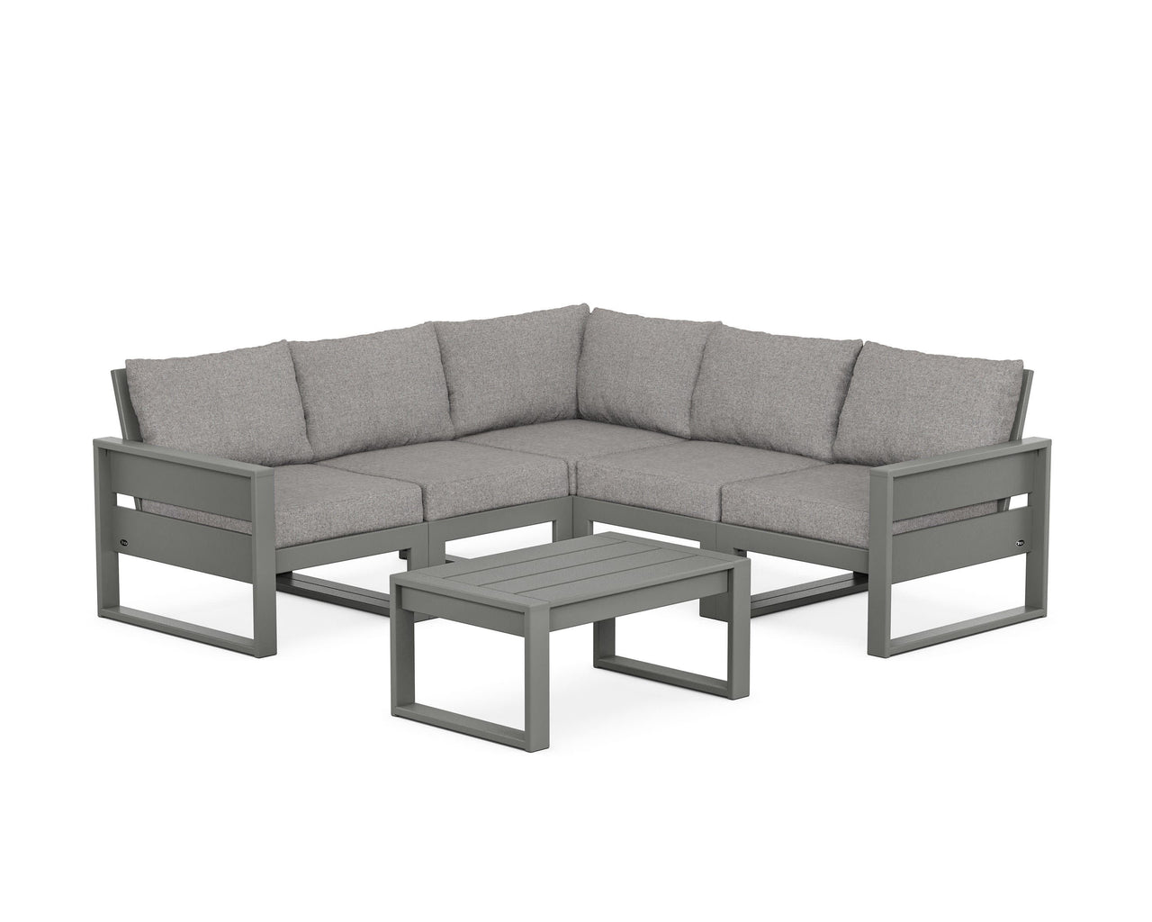 Trex Eastport 6-Piece Deep Seating Sectional + Coffee Table Set