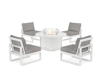 Thumbnail for Trex Eastport Modular 5-Piece Deep Seating Set with Round Fire Pit Table