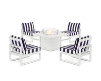 Thumbnail for Trex Eastport Modular 5-Piece Deep Seating Set with Square Fire Pit Table