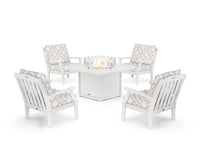 Thumbnail for Trex Yacht Club 5-Piece Deep Seating Set with Fire Pit Table