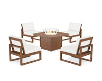 Thumbnail for Trex Eastport Modular 5-Piece Deep Seating Set with Yacht Club Fire Pit Table