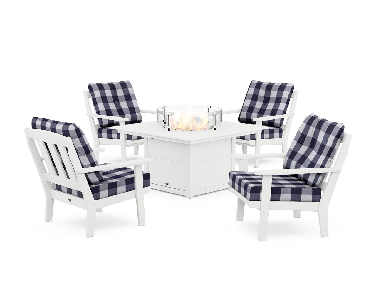 Trex Cape Cod 5-Piece Deep Seating Set with Fire Pit Table