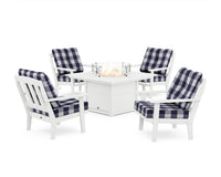 Thumbnail for Trex Cape Cod 5-Piece Deep Seating Set with Fire Pit Table